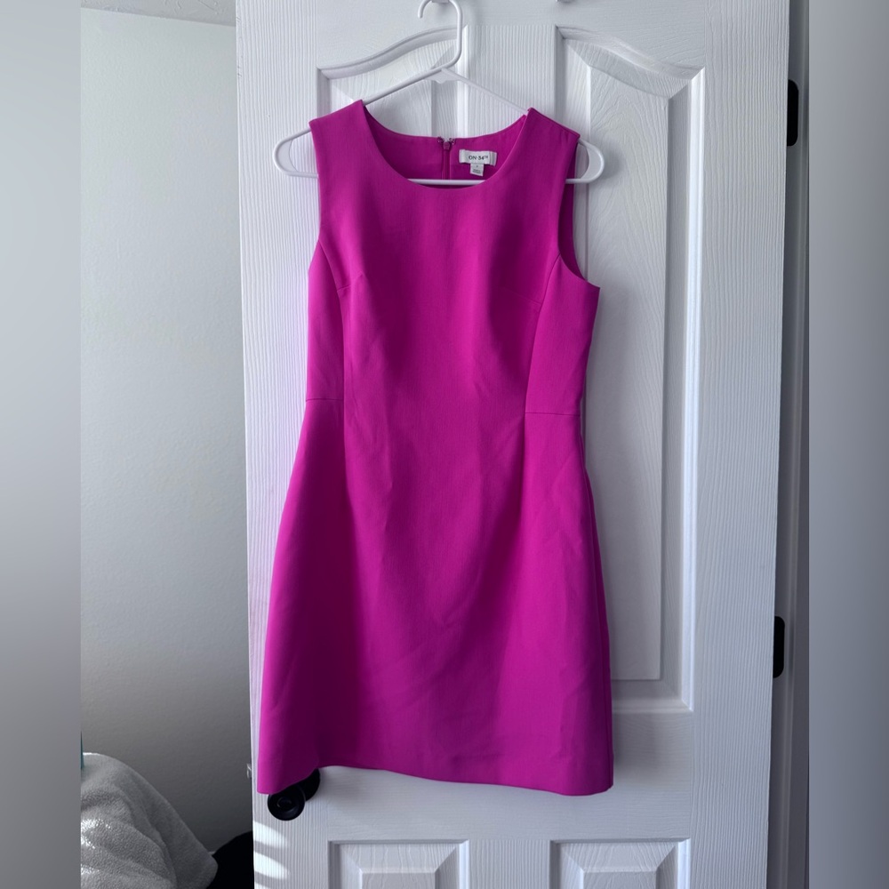 Cute Hot Pink Macys On 34th of Sheath Dress - Never Worn size: 2